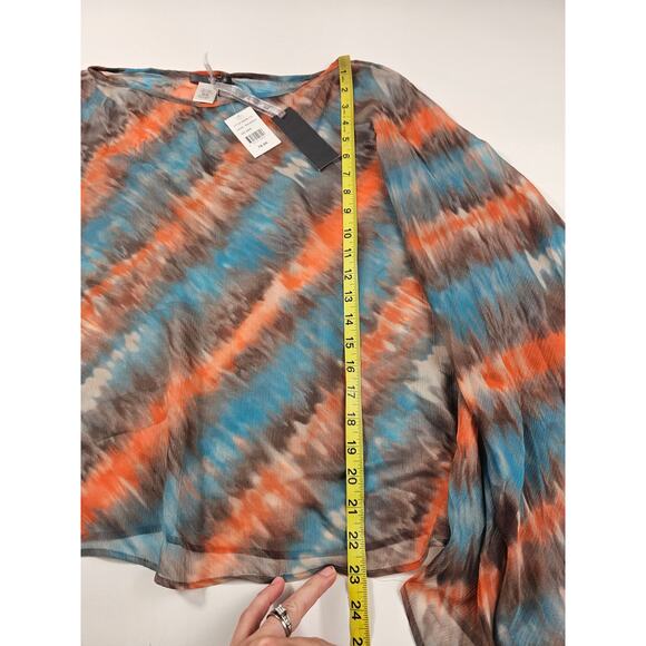 NWT Matty M size XS / S tie-dye ombre Batwing layering SILK boho retro *FLAW* - Picture 7 of 7